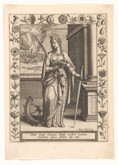 聖カタリナ 作： Adriaen Collaert