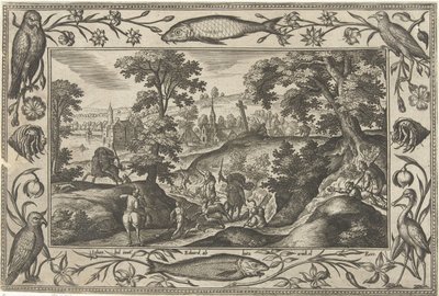鹿狩り 聖書、神話、狩猟の風景（シリーズ名） 作： Adriaen Collaert