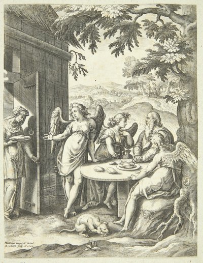 イサクの告知 作： Adriaen Collaert