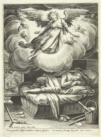 ヨセフの受胎告知 作： Adriaen Collaert