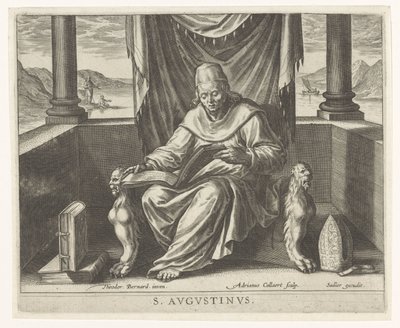 教父オーガスティン 4人の教父 (シリーズタイトル) 作： Adriaen Collaert
