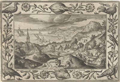 ウサギ狩り 聖書、神話、狩猟の風景（シリーズ名） 作： Adriaen Collaert