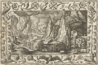 ロトと娘たち 聖書、神話、狩猟の風景（シリーズ名） 作： Adriaen Collaert