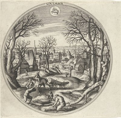 11月 The Twelve Months (シリーズタイトル) 作： Adriaen Collaert