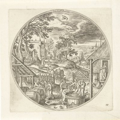 10月 The Twelve Months (シリーズタイトル) 作： Adriaen Collaert