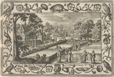 安息日にとうもろこしを摘む 聖書、神話、狩猟の風景（シリーズ名） 作： Adriaen Collaert
