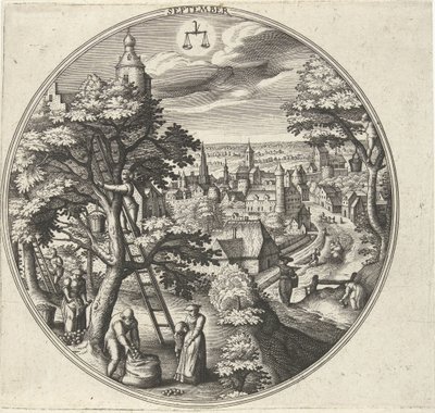 9月 The Twelve Months (シリーズタイトル) 作： Adriaen Collaert