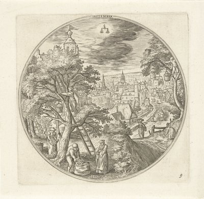 9月 The Twelve Months (シリーズタイトル) 作： Adriaen Collaert