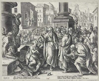 聖パウロはリストラで足の不自由な人を癒す 作： Adriaen Collaert
