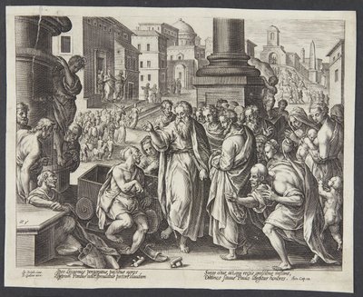 聖パウロはリストラで足の不自由な人を癒す 作： Adriaen Collaert