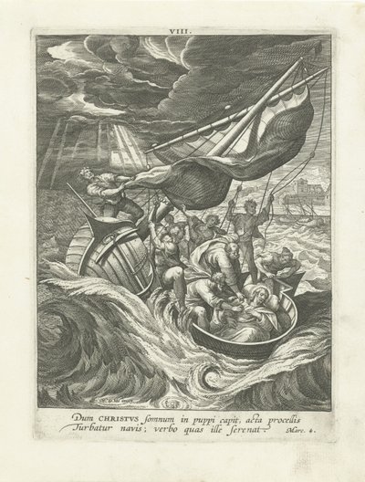 ガリラヤの海の嵐 キリストの生涯（シリーズタイトル） ヴィータ・I・クリスティ（シリーズタイトル） 作： Adriaen Collaert