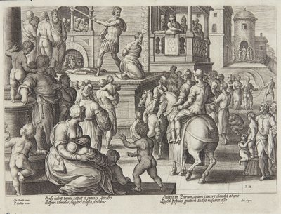 セント・ジェームズの斬首 作： Adriaen Collaert