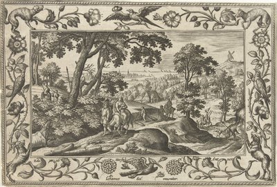 エジプトへのフライト 聖書、神話、狩猟の風景（シリーズ名） 作： Adriaen Collaert
