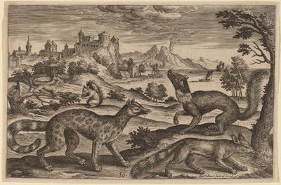イタチとリス 作： Adriaen Collaert