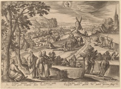 安息日のとうもろこしの穂のむしり 作： Adriaen Collaert after Hans Bol