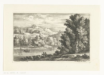 川と城のある風景 作： Adriaen Frans Boudewyns