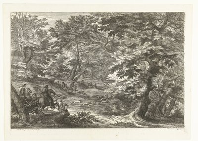 キツネ狩りのある風景 ハンターのいる風景（連載タイトル） 作： Adriaen Frans Boudewyns