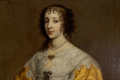ヘンリエッタ マリア、チャールズ 1 世の女王 (1609-1680) 作： Adriaen Hanneman