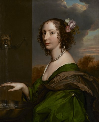 ルーシー・ヘイの肖像（ニー・パーシー）カーライル伯爵夫人、c.1660-65（キャンバスに油彩） 作： Adriaen Hanneman