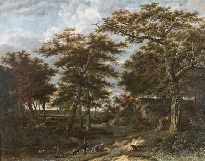 ハンターのいる風景 作： Adriaen Hendricksz. Verboom