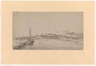 テヴェレ川の谷の町の眺め 作： Adriaen Honich
