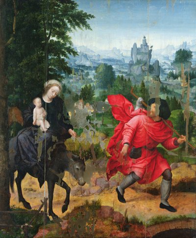 エジプトへのフライト 作： Adriaen Isenbrandt or Isenbrant