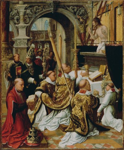 聖グレゴリー大王のミサ、1510年から1520年頃 作： Adriaen Isenbrandt or Isenbrant