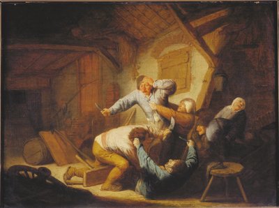 農民の戦い、17 世紀半ば.. 作： Adriaen Jansz Ostade van