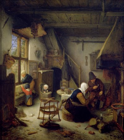 自宅の農民家族、1661 作： Adriaen Jansz. van Ostade