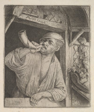 ベイカーブローイングホーン、1610-85。 作： Adriaen Jansz. van Ostade