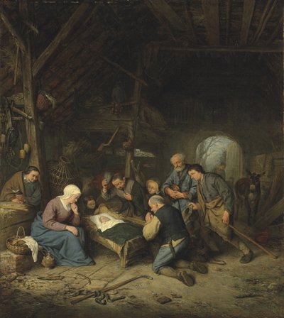 バロック :羊飼いの礼拝」（オスターデ、アドリアン・ヤンシュ、ファン（1610-1685 作： Adriaen Jansz. van Ostade