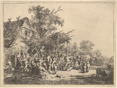 トレリスの下でダンス、1610-85。 作： Adriaen Jansz. van Ostade