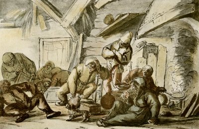 酒場で酔った農民 作： Adriaen Jansz. van Ostade