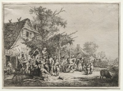 トレリスの下のフェスティバル。 作： Adriaen Jansz. van Ostade
