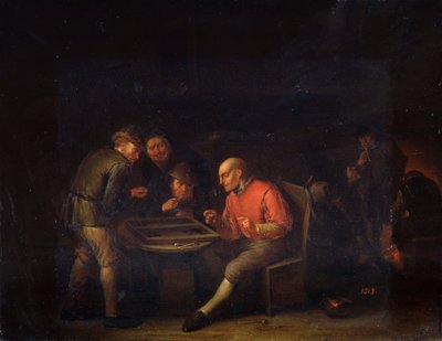 Flemings Playing Dice、17世紀 作： Adriaen Jansz. van Ostade