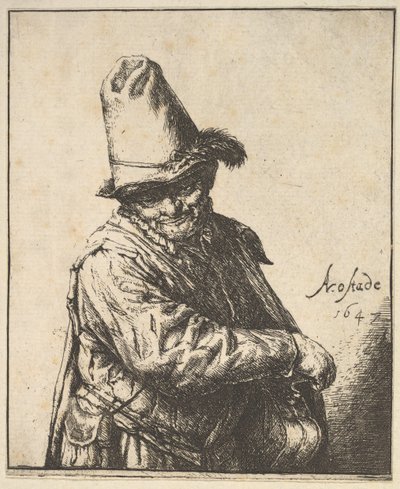 ハーディガーディマン、1647年。 作： Adriaen Jansz. van Ostade