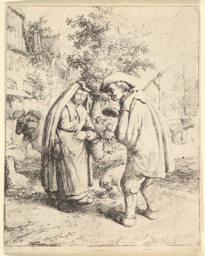 男と女の話、1610-85。 作： Adriaen Jansz. van Ostade