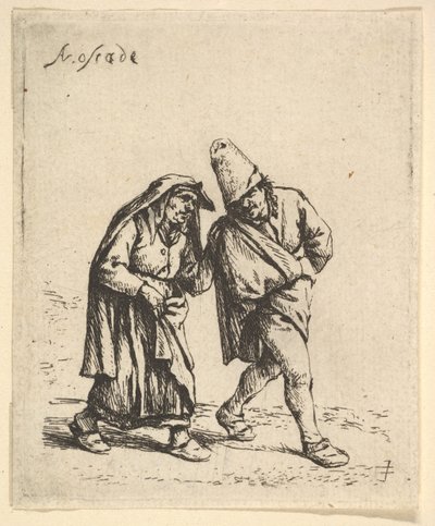 男と女の散歩、1610-85。 作： Adriaen Jansz. van Ostade