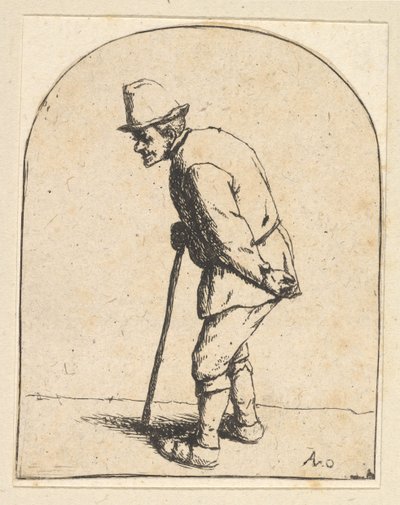 スティック農民、1610-85。 作： Adriaen Jansz. van Ostade