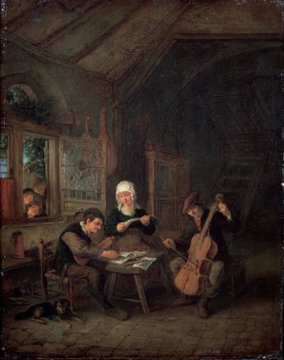 田舎のミュージシャン、1645 作： Adriaen Jansz. van Ostade