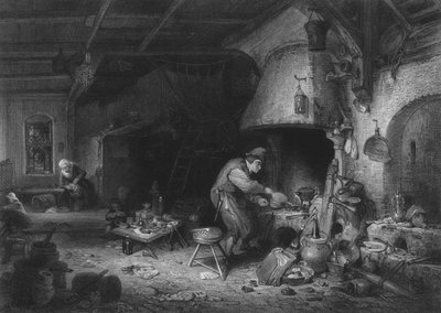 The Alchymist (エングレービング) 作： Adriaen Jansz. van Ostade