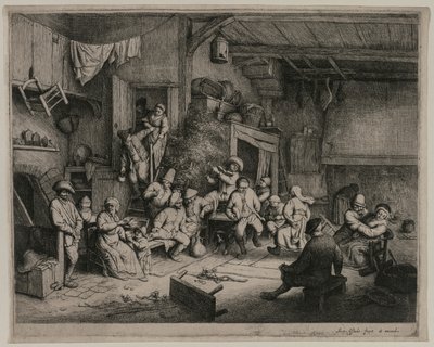 インのダンス、1652年。 作： Adriaen Jansz. van Ostade