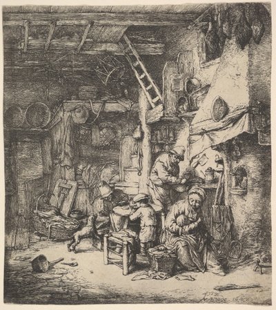 家族、1647年。 作： Adriaen Jansz. van Ostade