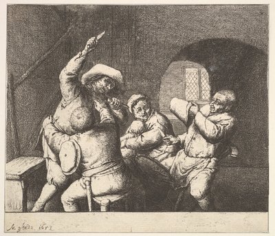 ナイフ・スラスト、1610-85。 作： Adriaen Jansz. van Ostade