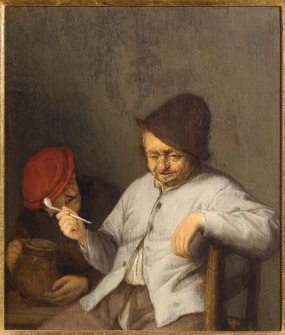 喫煙者と酒飲み、1650年頃 作： Adriaen Jansz. van Ostade