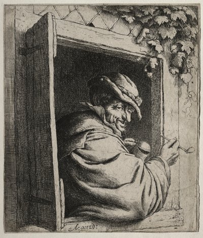 窓際の喫煙者。 作： Adriaen Jansz. van Ostade