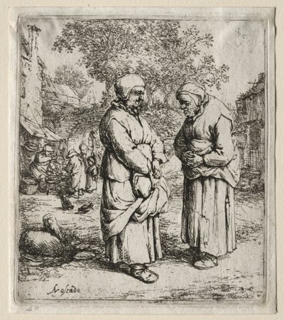 2つのゴシップ。 作： Adriaen Jansz. van Ostade