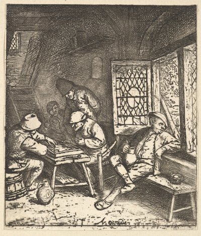 Tric Trac Players、1610-85。 作： Adriaen Jansz. van Ostade