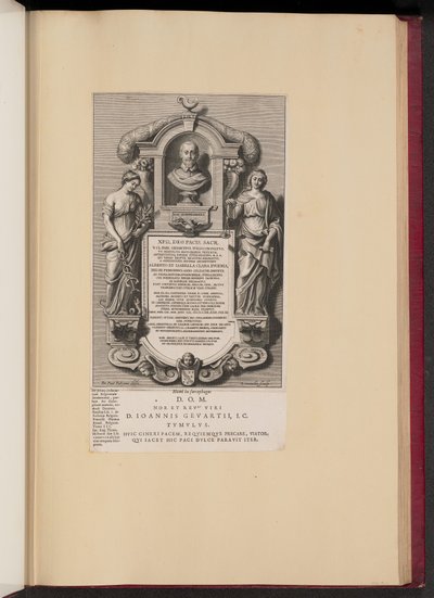 クロード・ジャン・ゲヴァルトの碑文 作： Adriaen Lommelin after Sir Peter Paul Rubens