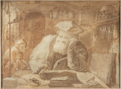 博士 ファウストの書斎 作： Adriaen Matham